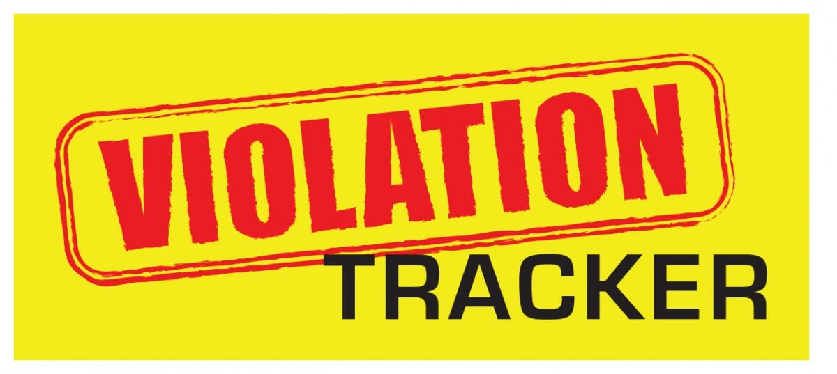 Violation Tracker Search Page